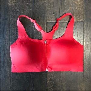 Hot pink zipper Lululemon Sports Bra
